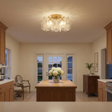 Visual Comfort Studio - KSF1113BBS - Three Light Flush Mount - Candace - Burnished Brass | Burnished Brass