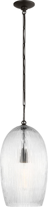 Visual Comfort Studio - HP1001AI - One Light Pendant - Serafina - Aged Iron | Aged Iron