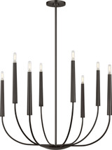 Visual Comfort Studio - EC1198AI - Eight Light Chandelier - Lois - Aged Iron | Aged Iron