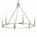 Kichler - 52705PN - Six Light Chandelier - Carrick - Polished Nickel