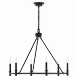 Kichler - 52705BK - Six Light Chandelier - Carrick - Black