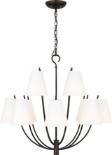 Visual Comfort Studio - CC18312AI - 12 Light Chandelier - Marina - Aged Iron | Aged Iron