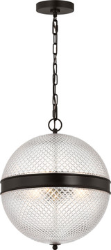 Visual Comfort Studio - AP1303AI - Three Light Pendant - Lucinda - Aged Iron | Aged Iron