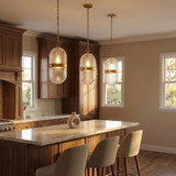 Visual Comfort Studio - AP1291BBS - One Light Pendant - Lucinda - Burnished Brass | Burnished Brass