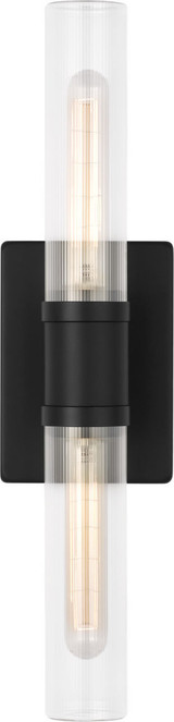 Visual Comfort Studio - 4565002CF-112 - Two Light Vanity - Keaton - Midnight Black | Midnight Black
