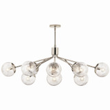 Kichler - 52703PN - 12 Light Linear Chandelier Convertible - Silvarious - Polished Nickel