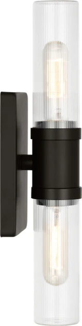 Visual Comfort Studio - 4465002CF-112 - Two Light Vanity - Keaton - Midnight Black | Midnight Black