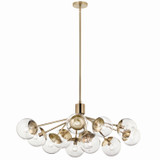 Kichler - 52703CPZCLR - 12 Light Linear Chandelier Convertible - Silvarious - Champagne Bronze