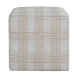 Uttermost - 53147 - Ottoman - Joie - Plush Chenille In Porcelain Plaid