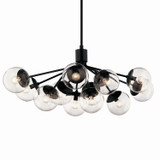 Kichler - 52703BKCLR - 12 Light Linear Chandelier Convertible - Silvarious - Black