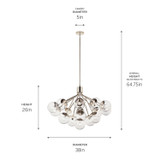 Kichler - 52702PNCLR - 16 Light Chandelier Convertible - Silvarious - Polished Nickel
