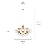 Kichler - 52702CPZCLR - 16 Light Chandelier Convertible - Silvarious - Champagne Bronze