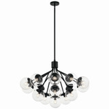 Kichler - 52702BKCLR - 16 Light Chandelier Convertible - Silvarious - Black