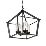 Uttermost - 21665 - Four Light Pendant - Evanston - Matte Black