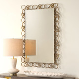 Uttermost - 08283 - Mirror - Twist It - Antique Brass