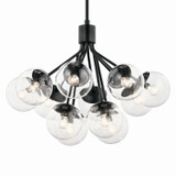Kichler - 52701BKCLR - 12 Light Chandelier Convertible - Silvarious - Black