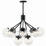 Kichler - 52701BKCLR - 12 Light Chandelier Convertible - Silvarious - Black