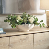 Uttermost - 60256 - Bowl Centerpiece - Protea Blooms - White