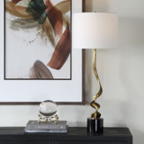Uttermost - 30614-1 - One Light Buffet Lamp - Spiraling - Antique Brass