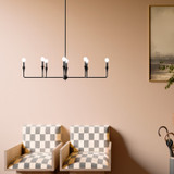 Kichler - 52693BK - Eight Light Linear Chandelier - Alvaro - Black