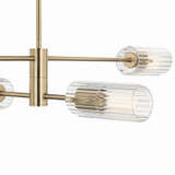 Kichler - 52681CPZ - Four Light Linear Chandelier - Velestino - Champagne Bronze