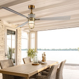 Minka Aire - F768L-LBR/WCD - 65"Ceiling Fan - Nauticus - Legacy Brass