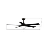 Minka Aire - F793L-RGM/CL - 56" Ceiling Fan - Seressa - Rustic Gun Metal
