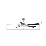 Minka Aire - F783L-BN/CL - 65" Ceiling Fan - Cadena - Brushed Nickel