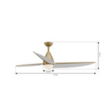Minka Aire - F758L-HBR - 65" Ceiling Fan - Lirden - Heritage Brass