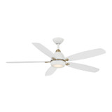 Minka Aire - F649L-ALW/BBR - 52" Ceiling Fan - Soreno - Alabaster White