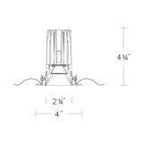 W.A.C. Lighting - R2FSDT-940-HZWT - LED Downlight Trim - 2In Fq Downlights - Haze/White