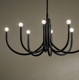Kichler - 52553BK - Eight Light Chandelier - Odensa - Black