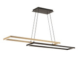 W.A.C. Lighting - PD-81442-40-BK/AB - LED Linear Pendant - Double Entendre - Black/Aged Brass