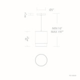 W.A.C. Lighting - PD-58509-27-WT - LED Pendant - Cloak - White