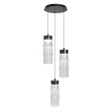 W.A.C. Lighting - PD413603R-TWA-BKWT - LED Chandelier - Kanister - Black/White Glass