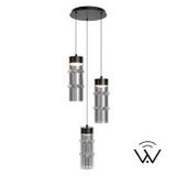 W.A.C. Lighting - PD413603R-TWA-BKSM - LED Chandelier - Kanister - Black/Smoke Glass