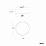 W.A.C. Lighting - FM-20512-35-BK/AB - LED Flush Mount - Salvo - Black/Aged Brass