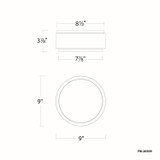 W.A.C. Lighting - FM-20509-27-BK/AB - LED Flush Mount - Salvo - Black/Aged Brass
