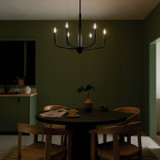 Kichler - 52525BK - Six Light Chandelier - Deela - Black