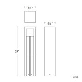 W.A.C. Lighting - 6705-30BZ - LED Bollard - Cubical - Bronze on Aluminum