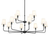 Kichler - 52518BK - 12 Light Chandelier - Pallas - Black