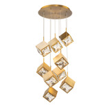 W.A.C. Lighting - PD-29309R-AB - LED Chandelier - Ice Cube - Aged Brass