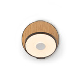Koncept - GRW-S-MBK-WOK-HW - LED Wall Sconce - Gravy - Metallic Black, White Oak