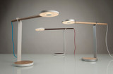 Koncept - GR1-W-WNR-MWT-DSK - LED Desk Lamp - Gravy - Walnut/Matte White