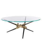 Hubbardton Forge - 750122-86-14-VA0814 - Crux Coffee Table w/Steel Legs - Crux - Modern Brass