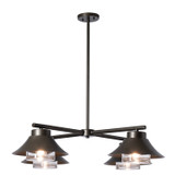 Hubbardton Forge - 362025-SKT-MULT-77-ZM0870 - Stowe 4-Light Outdoor Pendant - Stowe - Coastal Dark Smoke