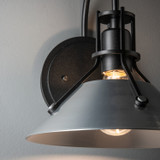 Hubbardton Forge - 209323-SKT-10-85 - Henry Large Glass Shade Sconce - Henry - Black