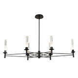 Hubbardton Forge - 131623-SKT-MULT-10-WC0887 - Truss 6-Arm Linear Chandelier - Truss - Black