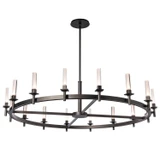 Hubbardton Forge - 131621-SKT-MULT-14-FD0886 - Windsor 16-Light Chandelier - Windsor - Oil Rubbed Bronze