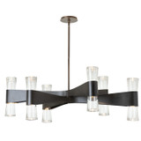 Hubbardton Forge - 131009-SKT-MULT-07-ZM0888 - Bellis 6-Arm 12-Light Oval Chandelier - Bellis - Dark Smoke